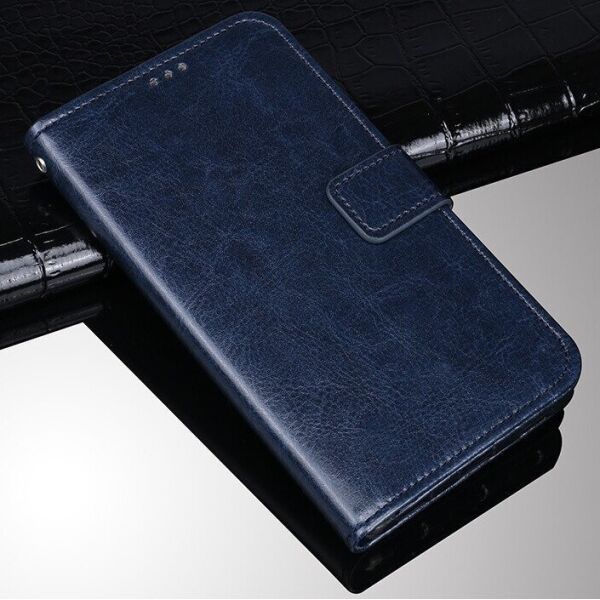 

Чехол Fiji Leather для Doogee N20 Pro книжка с визитницей темно-синий