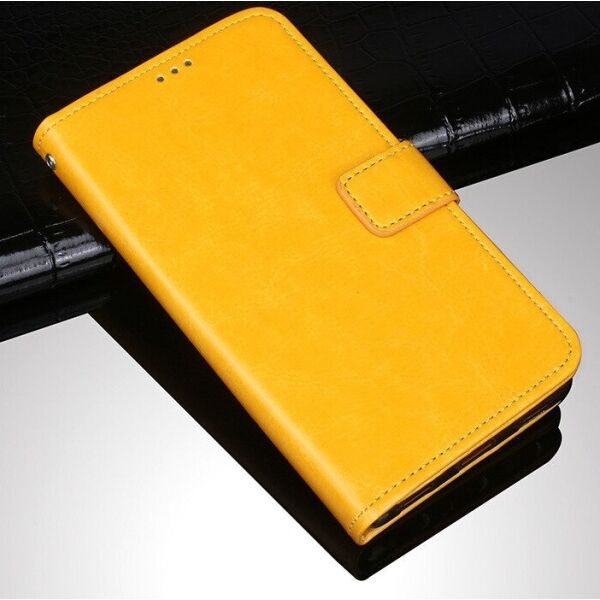 

Чехол Fiji Leather для ZTE Blade A5 2020 книжка с визитницей желтый