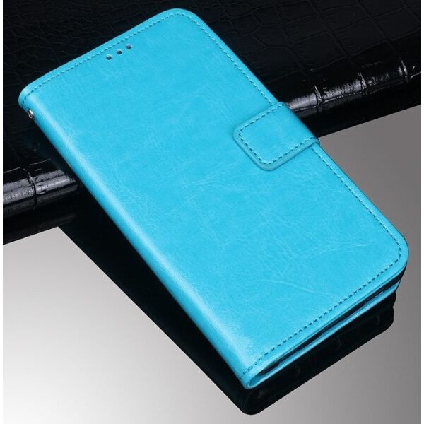 

Чехол Fiji Leather для Doogee X95 / X95 Pro книжка с визитницей голубой
