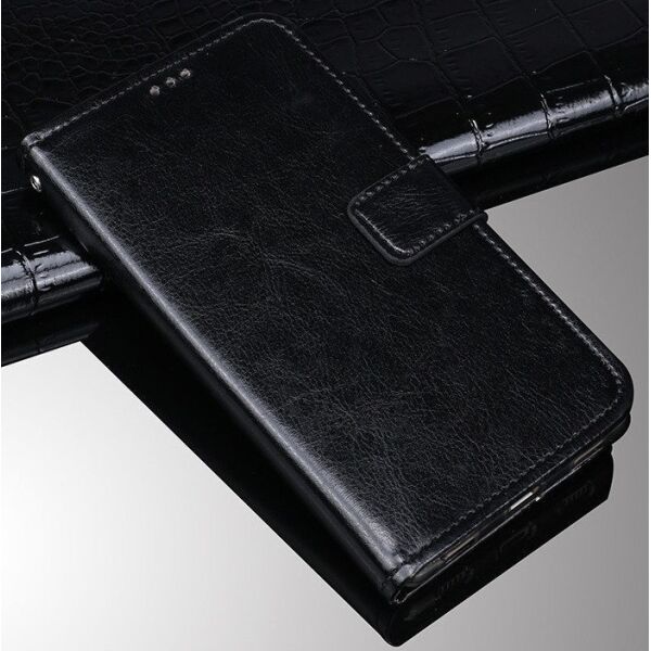 

Чехол Fiji Leather для Oukitel C16 / C16 Pro книжка с визитницей черный