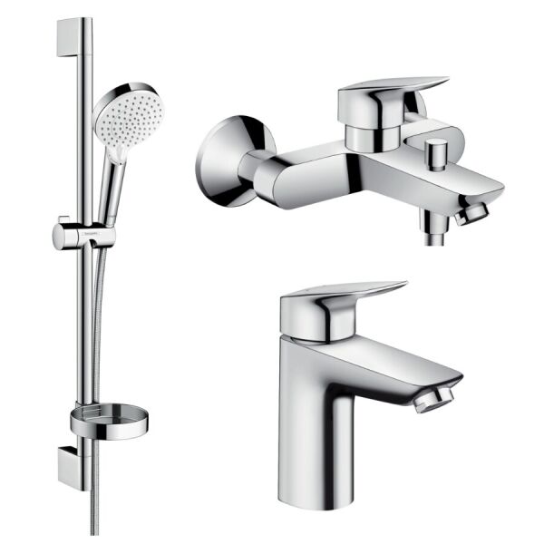

Набор смесителей для ванны 3 в 1 HANSGROHE Logis 1082019 хром (60230)