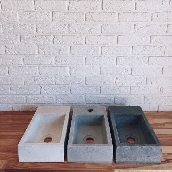 

Бетонный умывальник прямоугольный BF Studio S серый (75856)