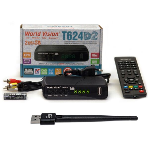 Акція на World Vision T624D2 + USB Wi-Fi адаптер від Allo UA
