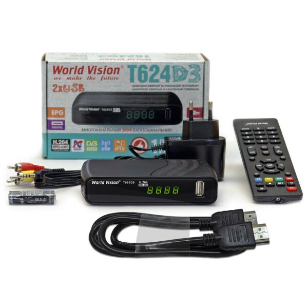 Акция на World Vision T624D3 + HDMI кабель от Allo UA