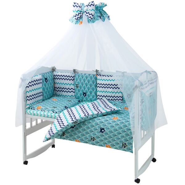 

Детская постель Babyroom Classic Bortiki-01 бирюзовый 624689