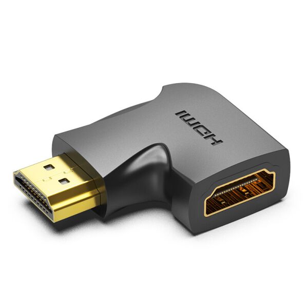 

Адаптер HDMI-HDMI Vention F/M Left 270 F/M 4K 60Hz gold-plated Black (AIPBO)