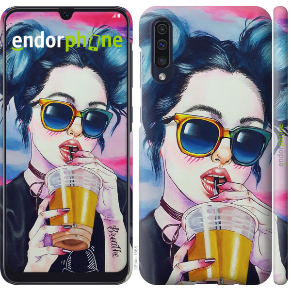 

Чехол на Samsung Galaxy A50 2019 A505F Арт-девушка в очках 3994u-1668, Силикон