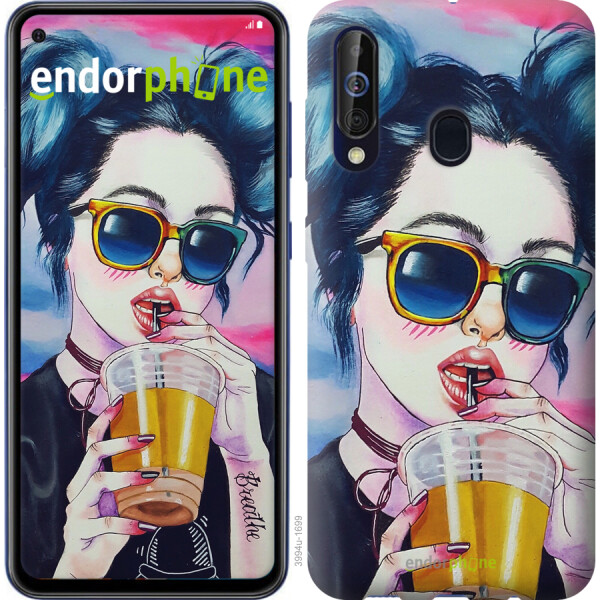 

Чехол на Samsung Galaxy A60 2019 A606F Арт-девушка в очках 3994u-1699