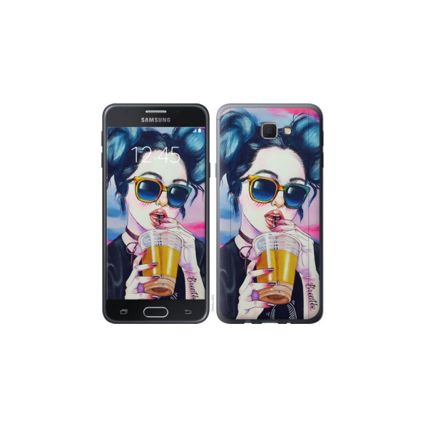 

Чехол на Samsung Galaxy J5 Prime Арт-девушка в очках 3994t-465