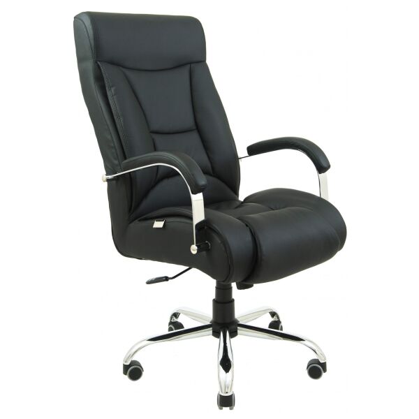 

Офисное Кресло Руководителя Magistr Кожа Комбо Люкс Хром М1 Tilt Черное