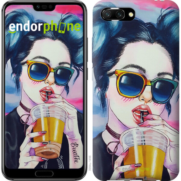 

Чехол на Huawei Honor 10 Арт-девушка в очках 3994u-1496