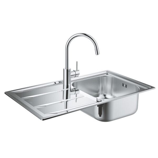 

Набор кухонная мойка K400 Grohe EX Sink 31570SD0 и смеситель Concetto 32663001