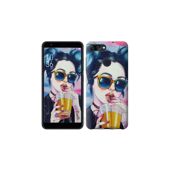 

Чехол на Asus ZenFone Max Plus M1 ZB570TL Арт-девушка в очках 3994u-1361
