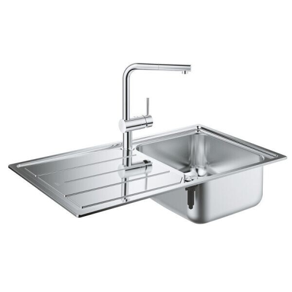

Набор кухонная мойка K500 Grohe EX Sink 31573SD0 и смеситель Minta 32168000
