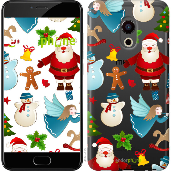 

Чехол на Meizu Pro 6 Новогодний 1 4614u-293, Силикон
