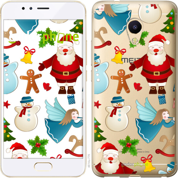

Чехол на Meizu M5s Новогодний 1 4614t-776, 2D пластик