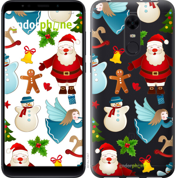 

Чехол на Xiaomi Redmi 5 Plus Новогодний 1 4614m-1347, Пластик матовый