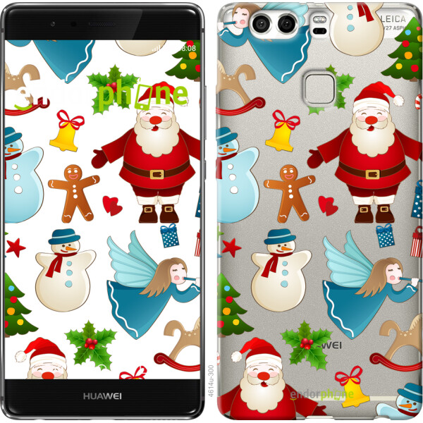 

Чехол на Huawei P9 Plus Новогодний 1 4614u-300, Силикон