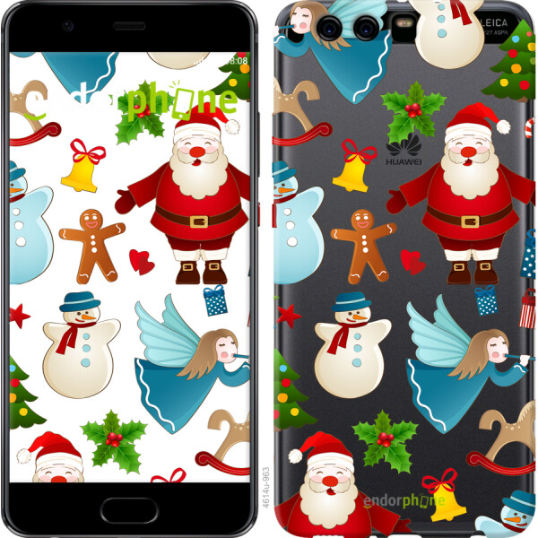 

Чехол на Huawei P10 Plus Новогодний 1 4614u-963, Силикон