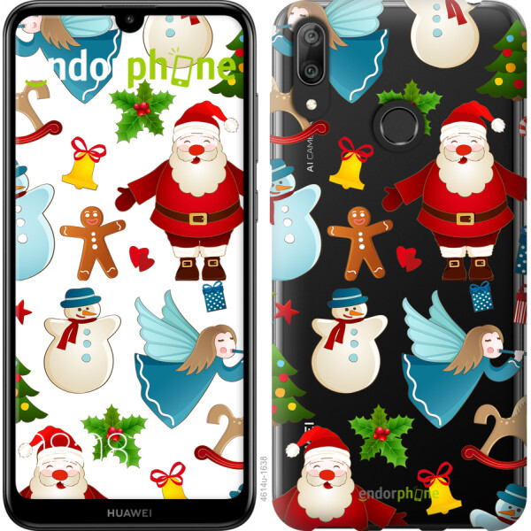 

Чехол на Huawei Y7 2019 Новогодний 1 4614u-1638, Силикон