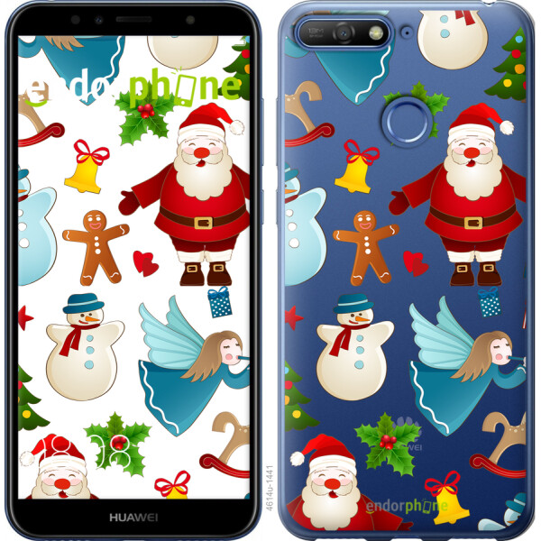 

Чехол на Huawei Y6 Prime 2018 Новогодний 1 4614u-1441, Силикон