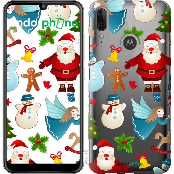 

Чехол на Motorola Moto E6 Plus Новогодний 1 4614u-1780, Силикон