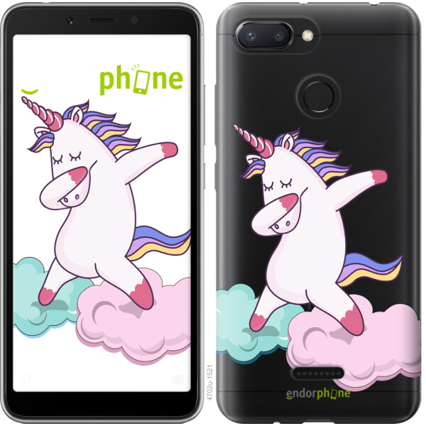 

Чехол на Xiaomi Redmi 6 Единорог 4702m-1521, Пластик матовый