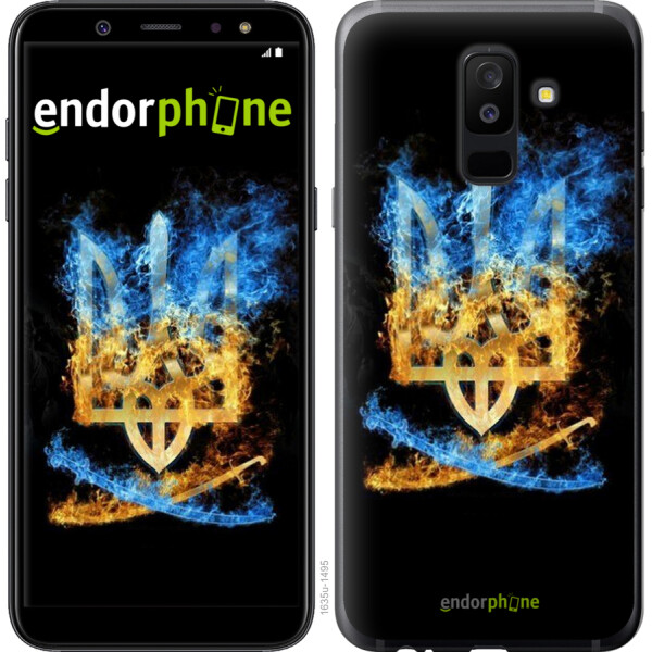 Чехол на Samsung Galaxy A6 Plus 2018 Герб 1635m-1495, Пластик матовый