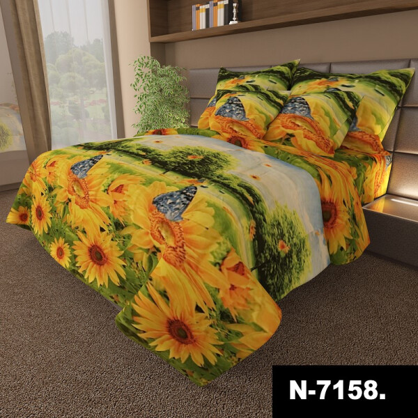 

Уютная Жизнь Бязь Голд Евро 200x220 Подсолнухи и бабочка (K-G-N-7158)