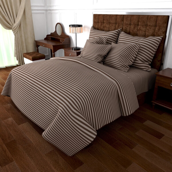

Уютная Жизнь Бязь Голд Евро 200x220 Однотонная полоска (K-G-N-0905-brown)