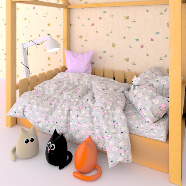 

Уютная Жизнь Бязь Голд Полуторный 150x220 Овечки (K-G-N-7554-pink)