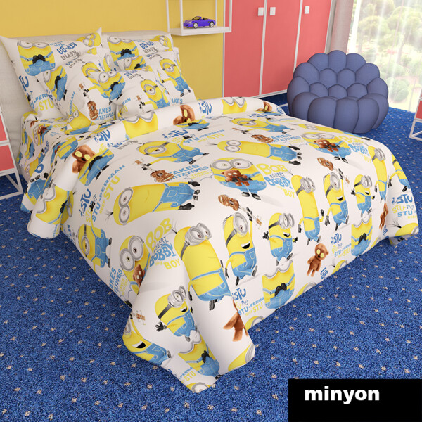 

Уютная Жизнь Бязь Голд Двуспальный 180x220 Миньены (K-G-minion)