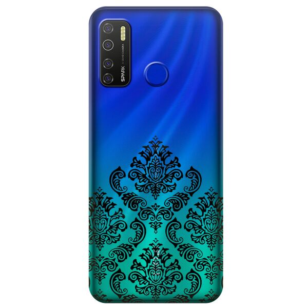 

Прозрачный силиконовый чехол iSwag для Tecno Spark 5 Pro с рисунком - Мандала (KS9601)