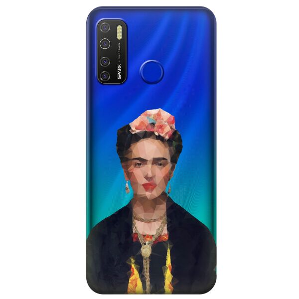 

Прозрачный силиконовый чехол iSwag для Tecno Spark 5 Pro с рисунком - Фрида Кало (KS9642)