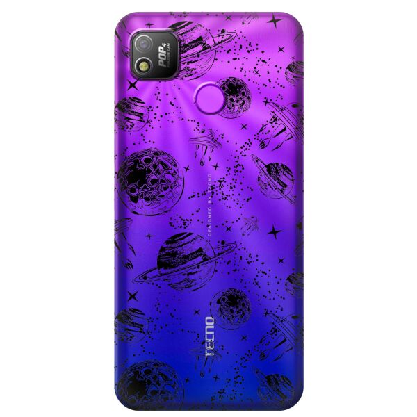 

Прозрачный силиконовый чехол iSwag для Tecno POP 4 (BC2) с рисунком - Космос (KS10038)