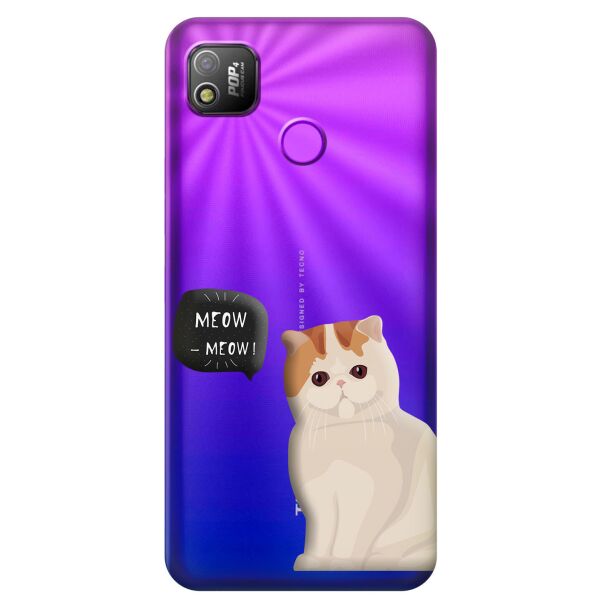 

Прозрачный силиконовый чехол iSwag для Tecno POP 4 (BC2) с рисунком - Котенок (KS10067)