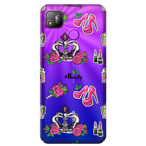

Прозрачный силиконовый чехол iSwag для Tecno POP 4 (BC2) с рисунком - Женский дизайн (KS10080)