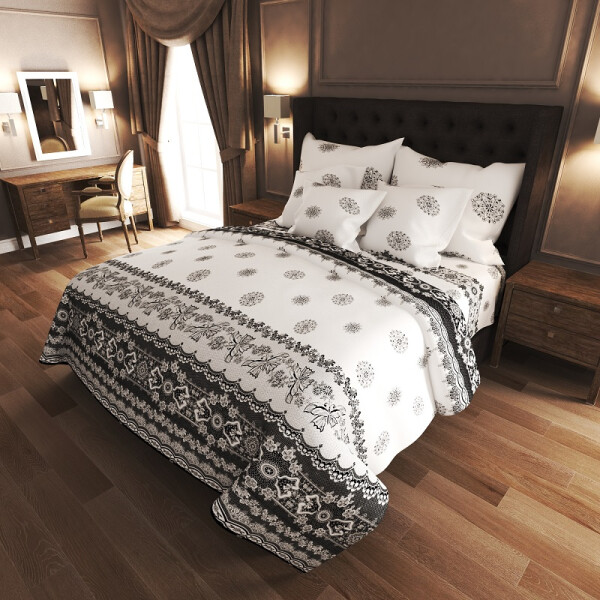 

Уютная Жизнь Бязь Голд Семейный 150x220x2 (K-G-N-7391-black)