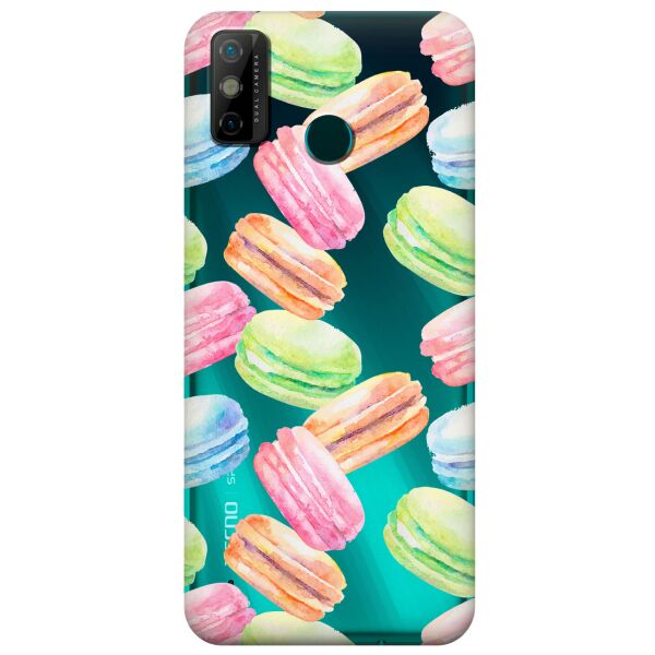 

Прозрачный силиконовый чехол iSwag для Tecno Spark 6 Go с рисунком - Французские печенья (KS9457)