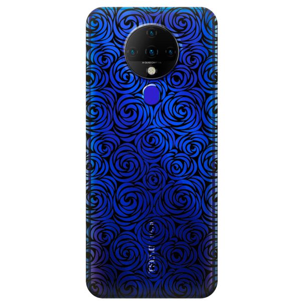 

Прозрачный силиконовый чехол iSwag для Tecno Spark 6 с рисунком - Черные узоры (KS9523)
