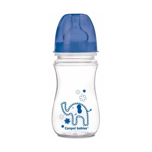 

Антиколиковая бутылочка EasyStart Цветные зверюшки (синяя крышка), 240 мл, Canpol babies