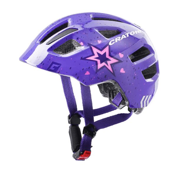 

Велошлем детский Cratoni Maxster "Звёзды" XS-S (46-51 см) фиолетовый