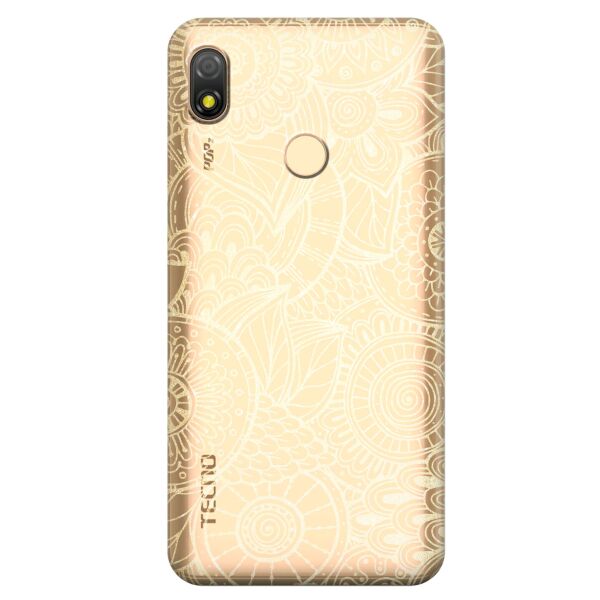 

Прозрачный силиконовый чехол iSwag для Tecno Pop 3 с рисунком - Золотая мандала (KS10107)