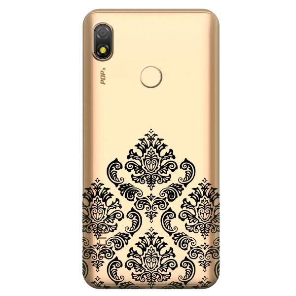 

Прозрачный силиконовый чехол iSwag для Tecno Pop 3 с рисунком - Мандала (KS10126)