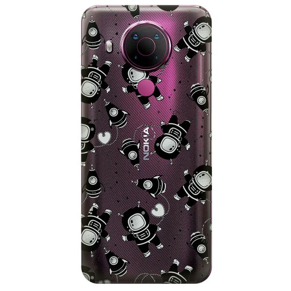 

Прозрачный силиконовый чехол iSwag для Nokia 5.4 с рисунком - Космонавты (KS10569)