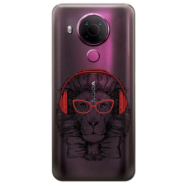 

Прозрачный силиконовый чехол iSwag для Nokia 5.4 с рисунком - Лев (KS10607)