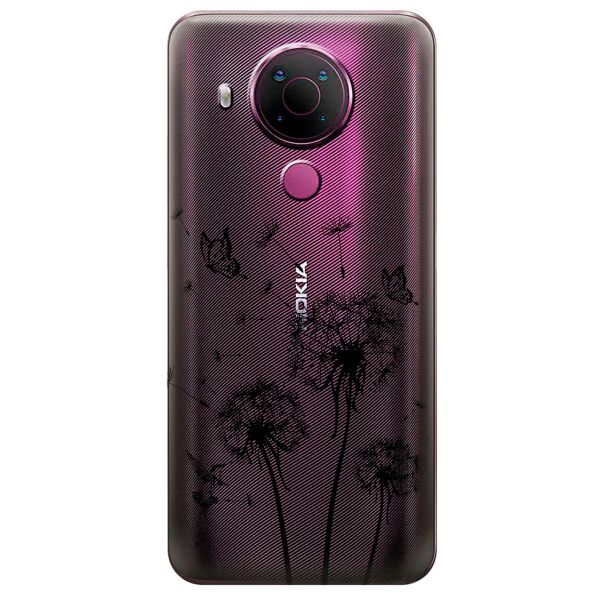 

Прозрачный силиконовый чехол iSwag для Nokia 5.4 с рисунком - Одуванчики (KS10621)