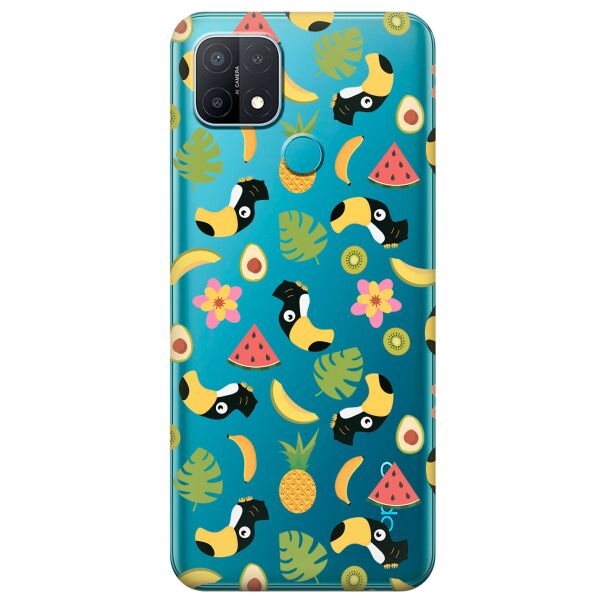 

Прозрачный силиконовый чехол iSwag для OPPO A15s с рисунком - Летний клипарт (KS11188)