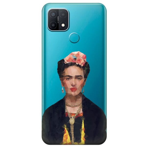 

Прозрачный силиконовый чехол iSwag для OPPO A15s с рисунком - Фрида Кало (KS11217)