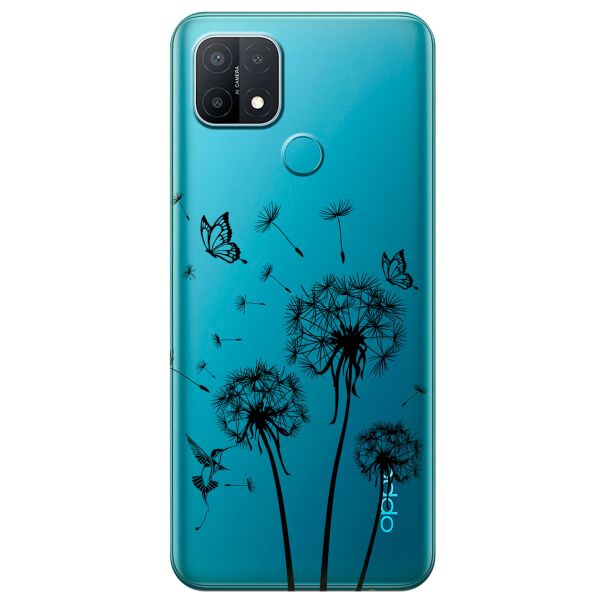 

Прозрачный силиконовый чехол iSwag для OPPO A15s с рисунком - Одуванчики (KS11221)